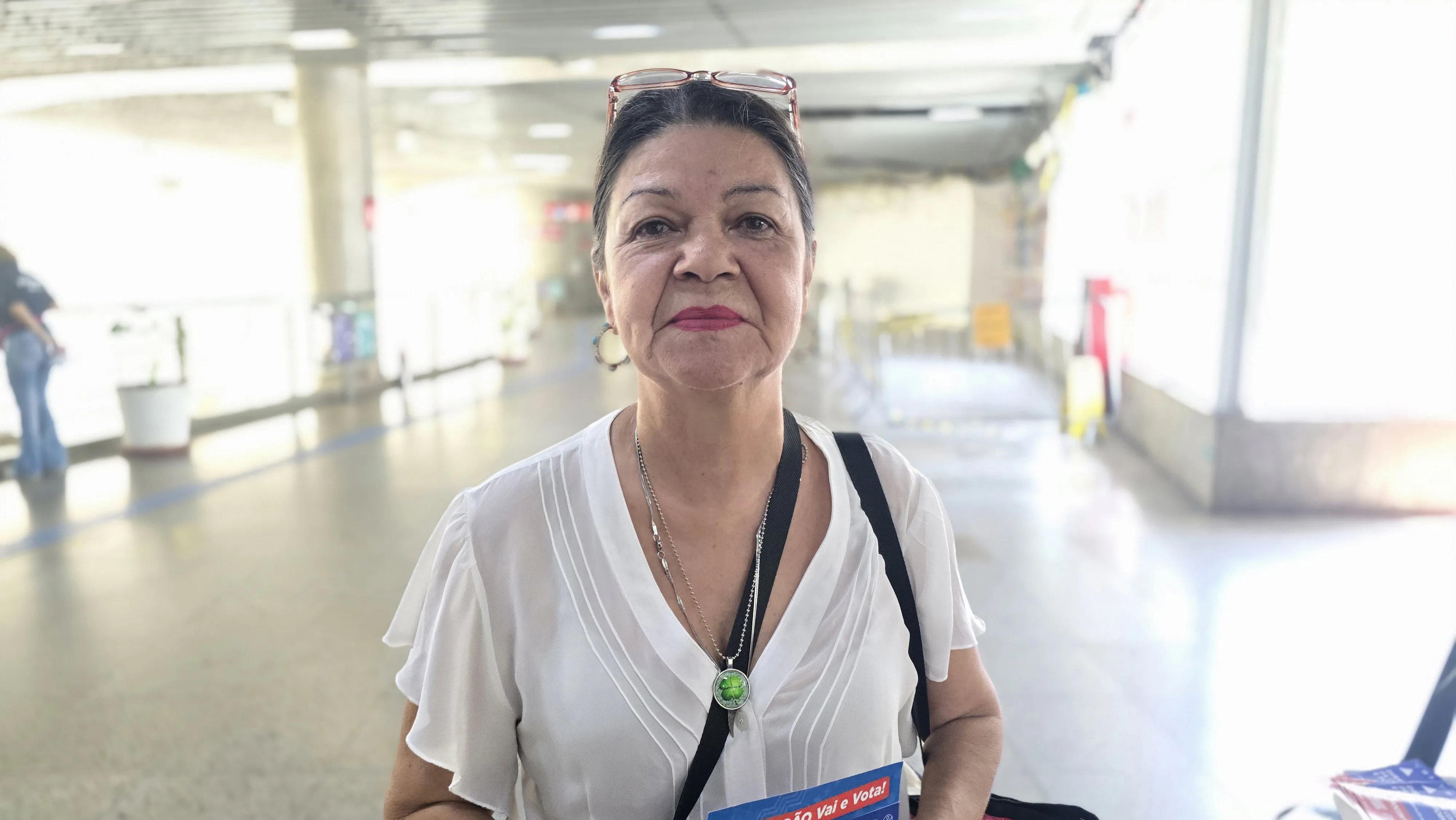 Maria relata que também vai usar o serviço de gratuidade