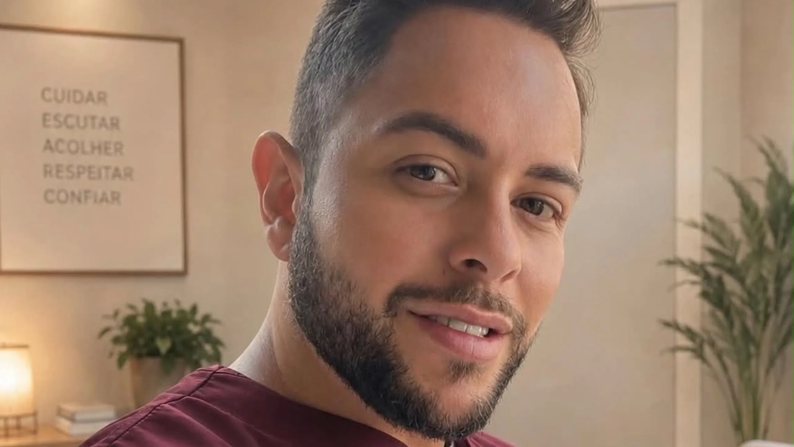 Homem trans, Natan Carmargo atua como técnico de enfermagem