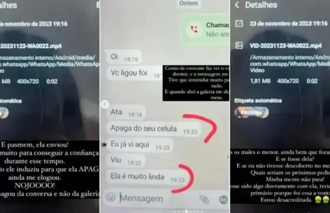 Imagem ilustrativa da imagem Motorista de creche é preso após aliciar criança a mandar nudes da mãe